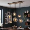 Koyoto lampadario a sospensione 6 luci E27 con sfere per sala da pranzo