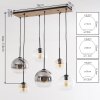 Koyoto lampadario a sospensione 6 luci E27 con sfere per sala da pranzo