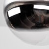 Lampada a sfera Chehalis con 4 schermi in vetro cromo, chiaro e grigio fumo ø 15 cm