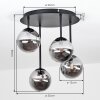 Chehalis plafoniera a sfere 4 luci G9, lampada da soffitto retrò ø 35 cm