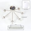 Koyoto plafoniera a sfere 7 luci ø 82 cm, design retrò per soggiorno
