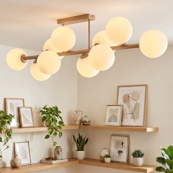 Gastor plafoniera sfere a 10 luci E14, design moderno boho per soffitto
