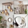 Koyoto plafoniera a 5 luci con sfere sospese E14, stile vintage moderno