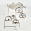 Gastor plafoniera a sfere 5 luci, lampada da soffitto vintage E14 ø 37 cm