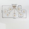 Plafoniera Koyoto a sfere, 7 luci E14, Ø 82 cm, stile boho vintage