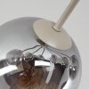 Plafoniera Koyoto moderna con sette sfere in vetro chiaro e grigio fumo, ø 15 cm, E14