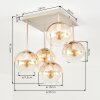 Koyoto plafoniera a 5 luci con sfere, attacco E14, ø 37 cm