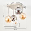 Gastor plafoniera a sfere da soffitto 5 luci vintage, ø 37 cm per soggiorno