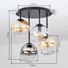 Koyoto plafoniera da soffitto a 4 luci con sfere E14 Ø38 cm, stile vintage retrò