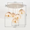 Gastor plafoniera a sfere 5 luci E14 ø 45 cm, lampada da soffitto moderna