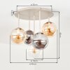 Gastor plafoniera a sfere 5 luci E14 Ø 45 cm per soggiorno e sala da pranzo