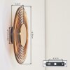 Liriel applique LED da parete soggiorno set da 2, rotonda piatta retrò