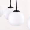 Koyoto lampada a sospensione con barra in legno, 4 luci, lunghezza 80 cm