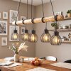 Oravi lampada a sospensione con barra in legno, 5 luci E27, lunghezza 100 cm