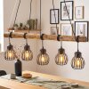 Oravi lampada a sospensione con barra in legno, 5 luci E27, lunghezza 100 cm