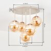 Gastor plafoniera a sfere 5 luci E14, lampada da soffitto rotonda vintage