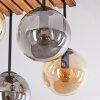 Gastor plafoniera a sfere 4 luci E14 con struttura a listelli, stile boho