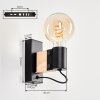 Lemou lampada da parete E27, applique retrò scandinava per soggiorno