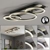 Kordex plafoniera LED soffitto moderna con anelli luminosi e pannello rettangolare