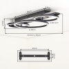 Kordex plafoniera LED soffitto moderna con anelli luminosi e pannello rettangolare