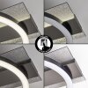 Kordex plafoniera LED soffitto moderna con anelli luminosi e pannello rettangolare