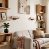 Inzino applique LED da parete in legno, barra luminosa set da 2 per soggiorno
