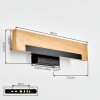 Inzino applique LED da parete in legno, barra luminosa set da 2 per soggiorno