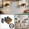 Alsen applique orientabile da parete con fessure simmetriche, set da 2 E14