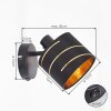 Alsen applique da parete con fessure simmetriche, spot orientabile E14