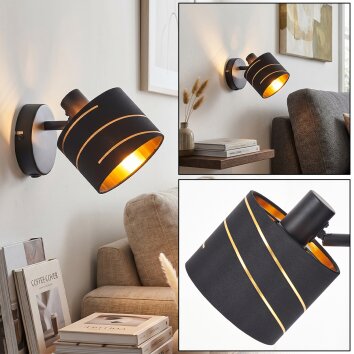 Alsen applique da parete con fessure simmetriche, spot orientabile E14