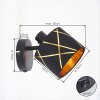 Opatija applique da parete orientabile con paralume nero-oro E14 e interruttore