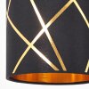 Faretto da parete Opatija moderno, set da 2, paralume nero-oro traforato