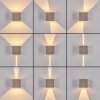 Tamarin applique da esterno LED cubica set da 2, illuminazione up down 3000 Kelvin