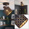Faretto da soffitto moderno Tallaboa orientabile, fessure simmetriche, schermo oro, E14