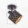 Faretto da soffitto Alsen con paralume geometrico a fessure e testa orientabile color oro