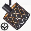 Faretto da soffitto Alsen con paralume geometrico a fessure e testa orientabile color oro