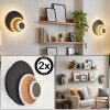 Lemik applique LED da parete per interni, set da 2, regolabile, luce indiretta