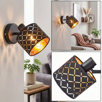 Tallaboa applique orientabile da parete E14 Ø 12 cm con fessure simmetriche