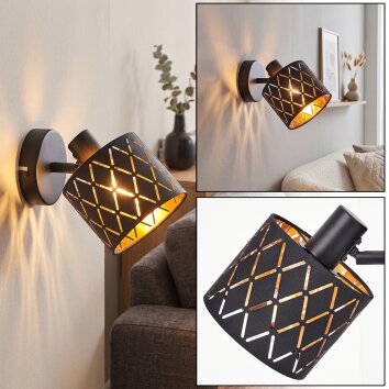 Alsen applique da parete orientabile E14 con paralume traforato geometrico