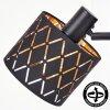 Alsen applique orientabile con paralume traforato a motivi geometrici, set 2 pz