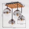 Gastor plafoniera a sfere 4 luci per sala da pranzo e soggiorno, stile boho