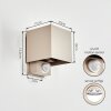 Applique Tamarin LED con sensore di movimento, set da 2, 3000 Kelvin calda IP54