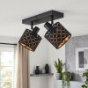 Tallaboa plafoniera spot E14 a 2 luci, faretti orientabili con paralumi traforati