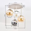 Koyoto plafoniera a sfere 4 luci E14 ø 38 cm moderna vintage per soggiorno