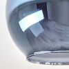 Plafoniera a sfere Koyoto moderna con 4 paralumi in vetro blu, verde e ramato, ø 15 cm