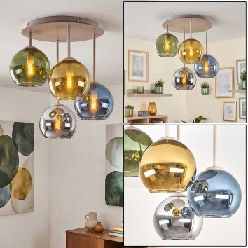 Koyoto plafoniera a sfere, lampada da soffitto rotonda E14, 4 luci, ø 38 cm