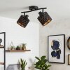 Plafoniera Alsen a 2 faretti orientabili E14, lampada da soffitto vintage