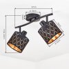 Plafoniera Alsen a 2 faretti orientabili E14, lampada da soffitto vintage