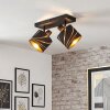 Alsen plafoniera con faretti orientabili a 2 luci E14, stile vintage retrò