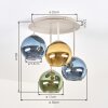 Koyoto plafoniera a 4 luci, lampadario moderno rotondo da soffitto per salotto